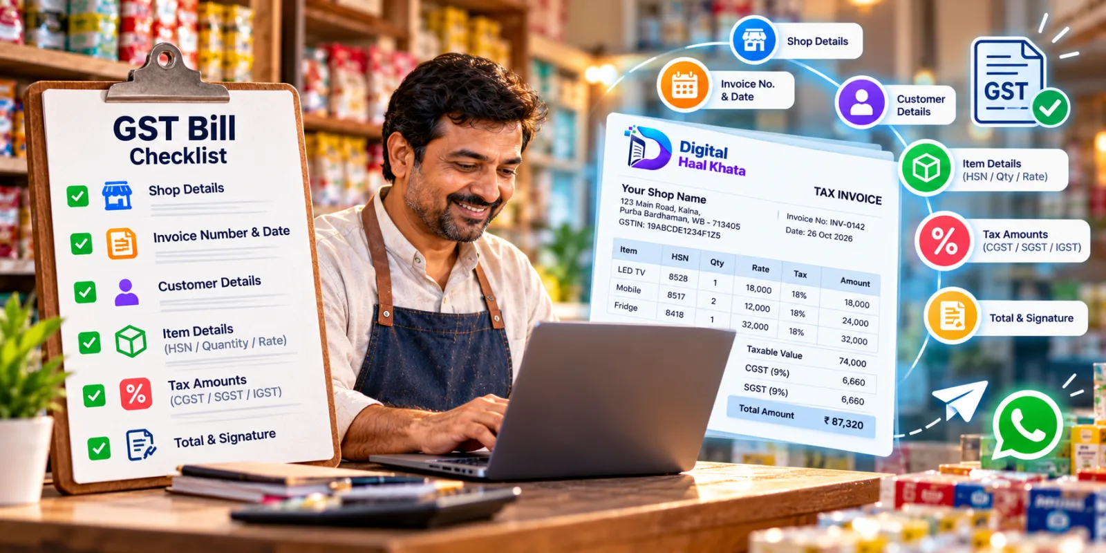 What a GST Bill Must Have: A Simple Checklist for Shop Owners
